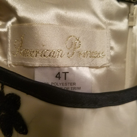 White and navy floral dress - Picture 4 of 4